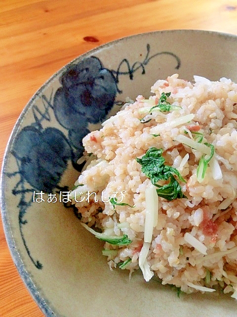 じゃこと梅と水菜の混ぜご飯✿