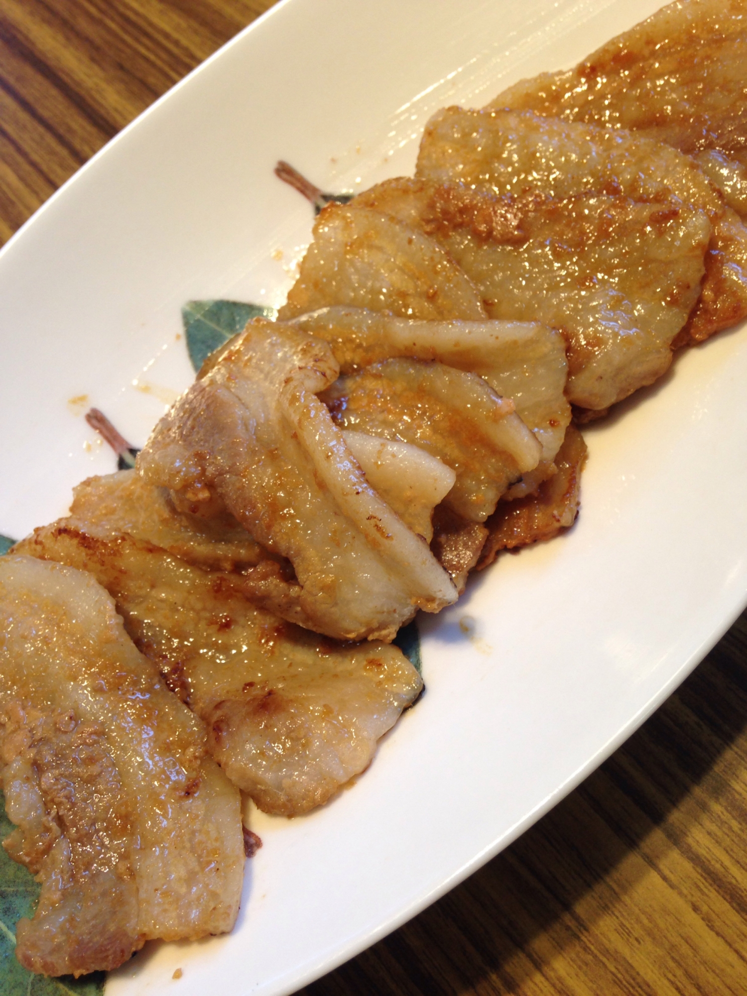 豚バラ肉のハチミツ醤油浸け焼き