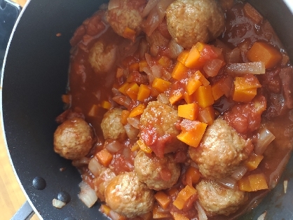 ホットクック☆冷凍鶏団子とたっぷり野菜のトマト煮