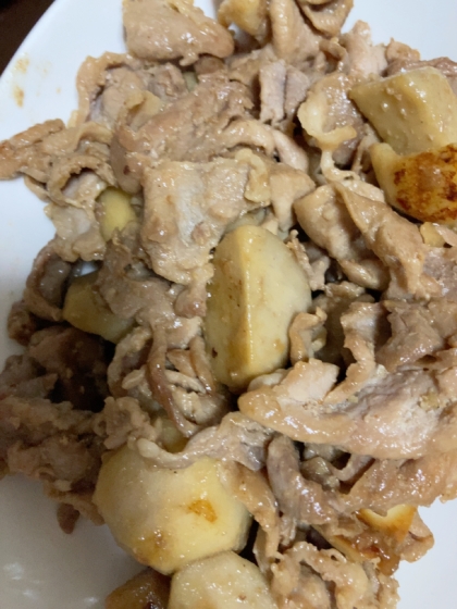 豚肉と里芋の甘辛炒め
