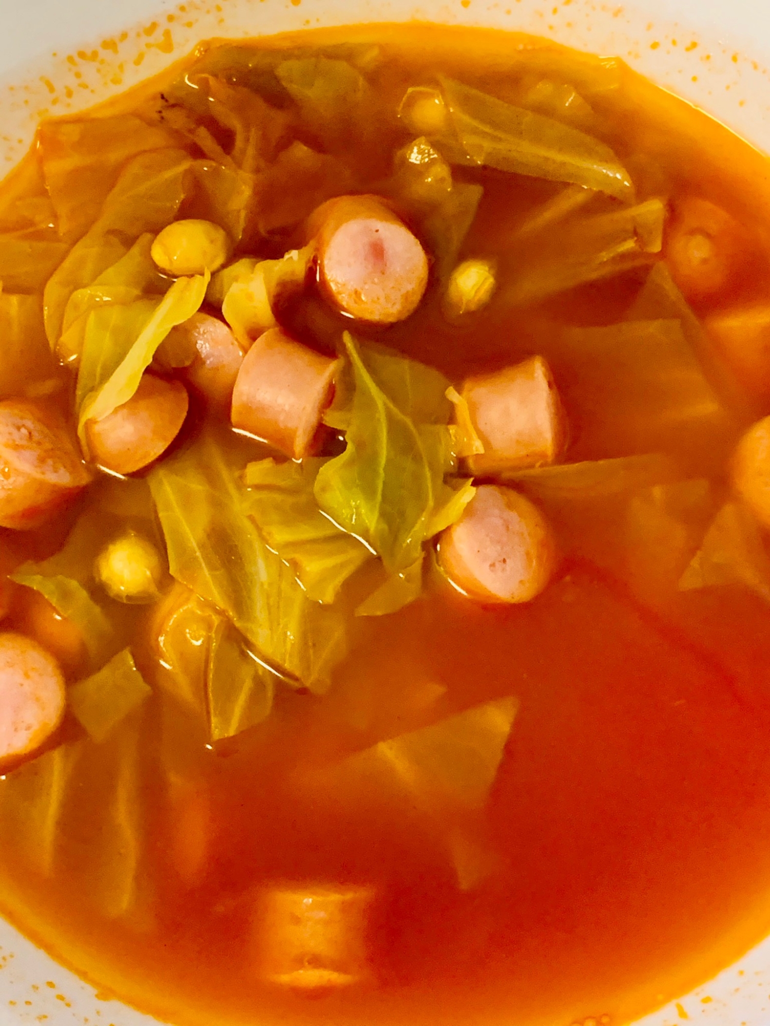 ケチャップで作るかんたんミネストローネ風スープ
