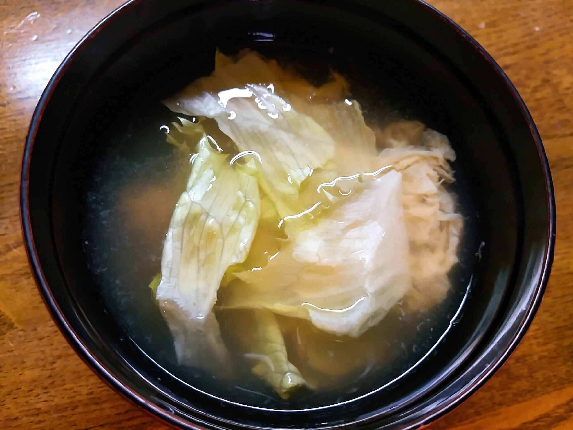 レタス卵中華スープ