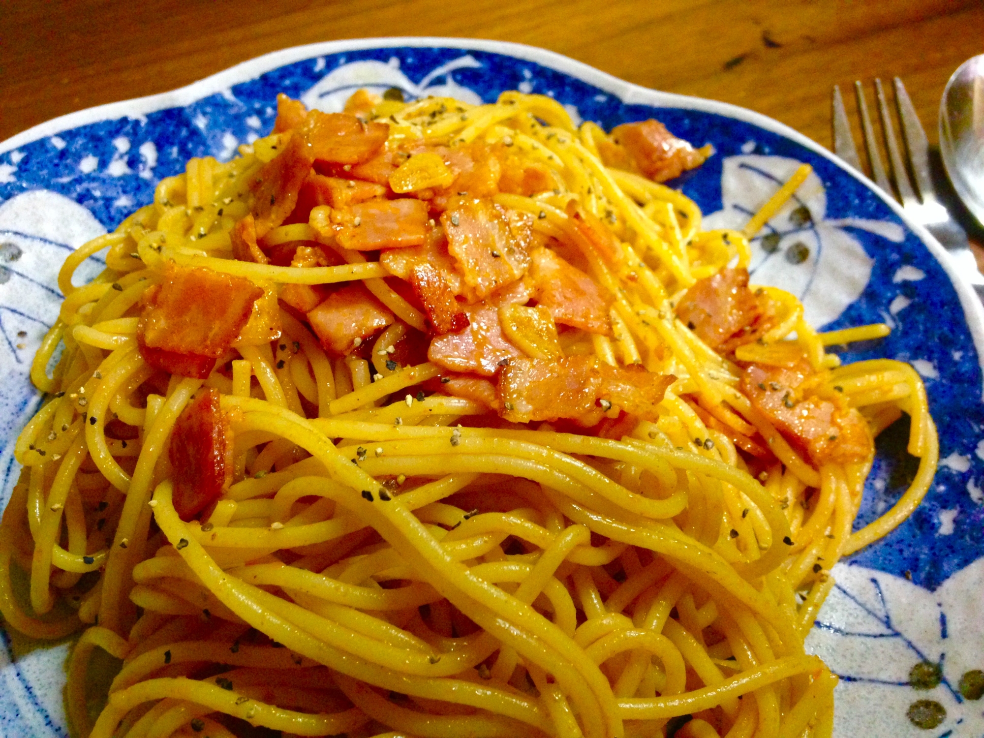 カレー風味のスパゲティ♪