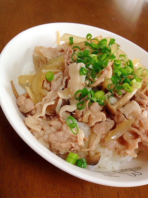 豚きのこ丼 レシピ 作り方 By Tukuyo93 楽天レシピ