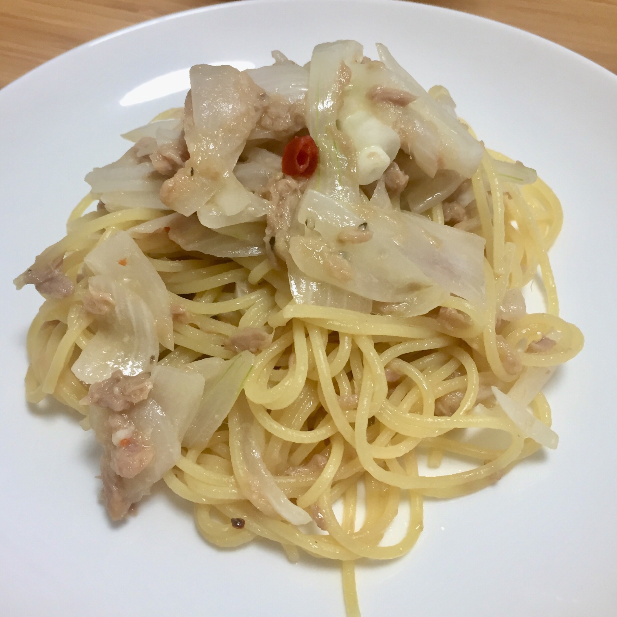 新たまねぎとツナのスパゲティ