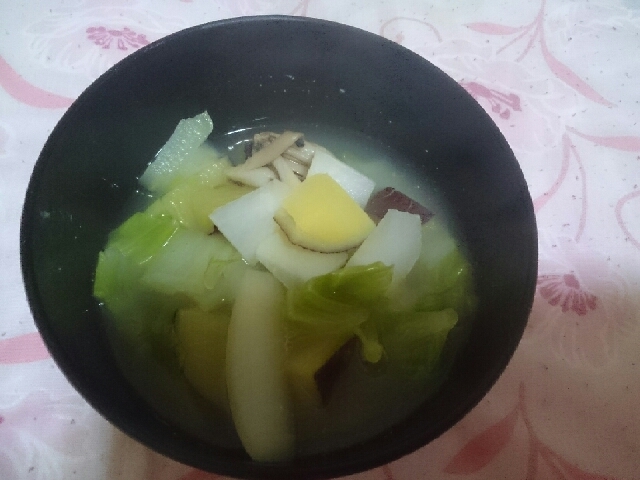 野菜たっぷり鶏ガラスープ