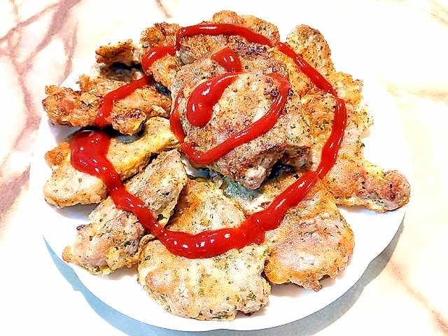 青のりを効かせて!豚ひれ肉の青のりピカタ♪