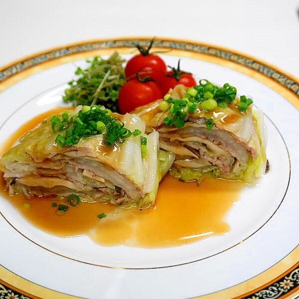 レンジで簡単 時短 白菜と豚肉のミルフィーユ レシピ 作り方 By Oppeke22 楽天レシピ レンジで簡単 時短 白菜と豚肉のミルフィーユ レシピ 作り方 By Oppeke22 楽天レシピ