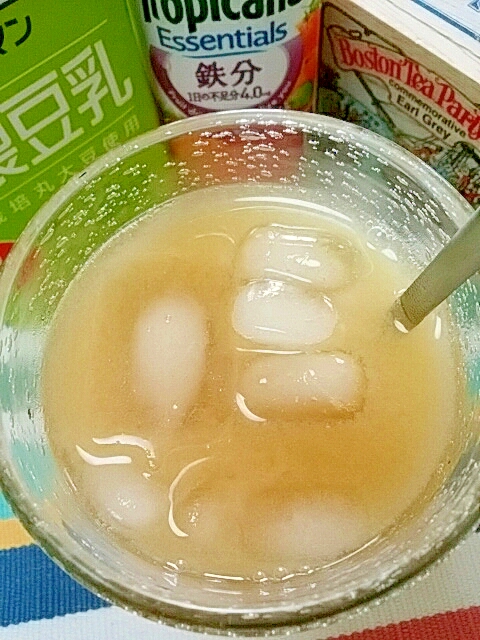 アイス☆アールグレイマンゴー豆乳ミルクティー♪