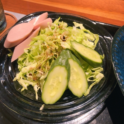 簡単に作れました♪バルサミコ酢の酸味と甘味が魚肉ソーセージとよく合いました♡