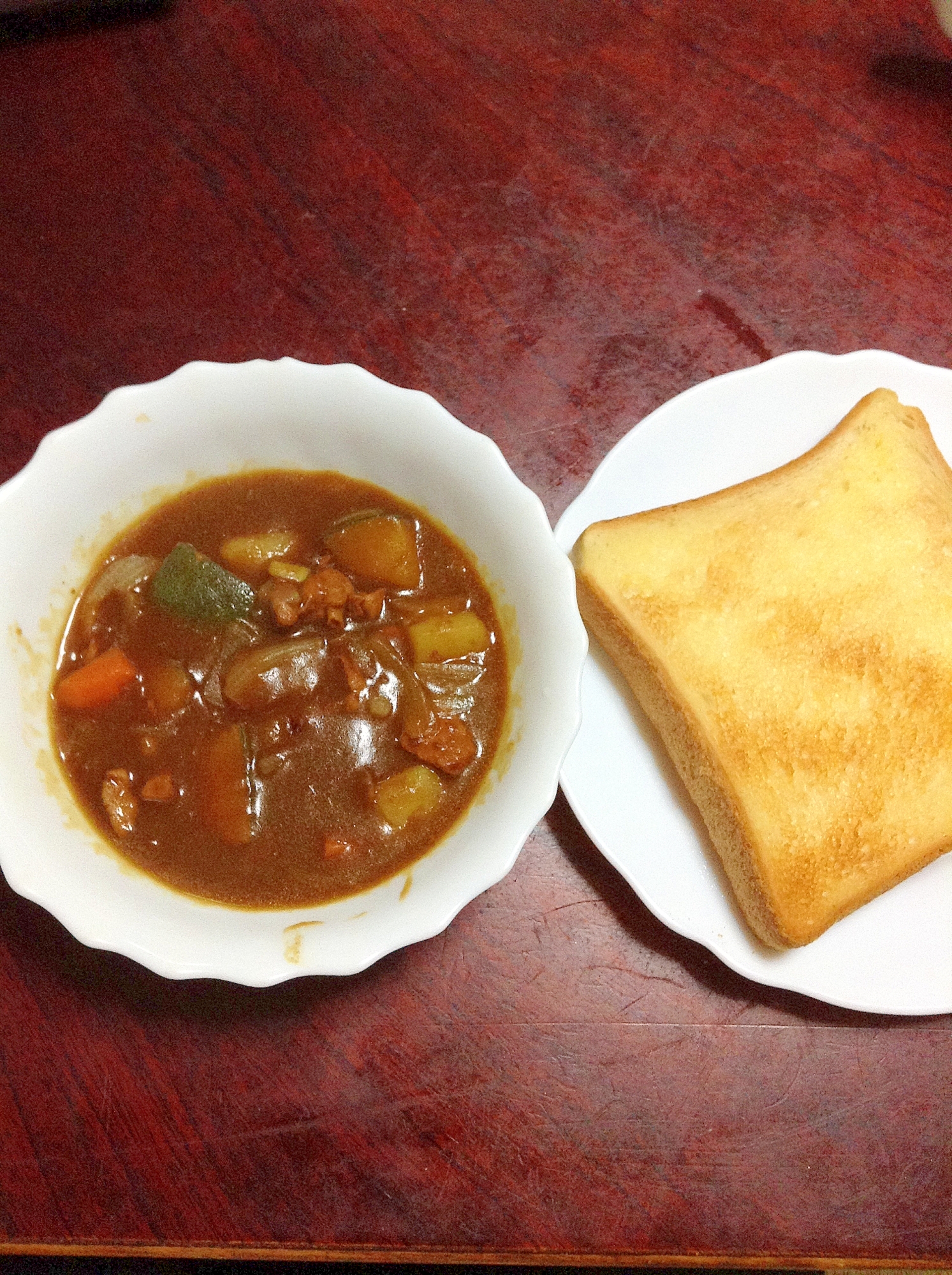 かぼちゃカレーdeトースト【食パンでカレーパン】