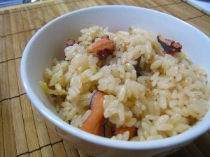 炊飯器でタコ飯