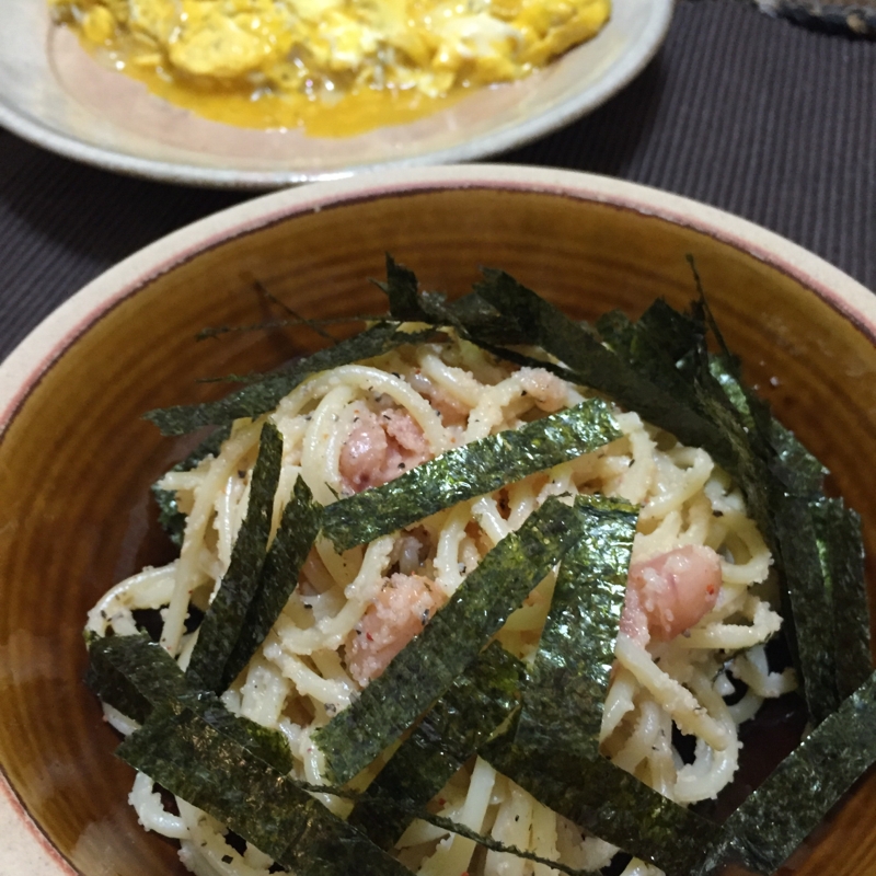 和えるだけのたらこパスタ