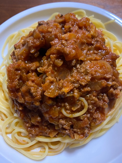 炊飯器で☆ミートソースパスタ