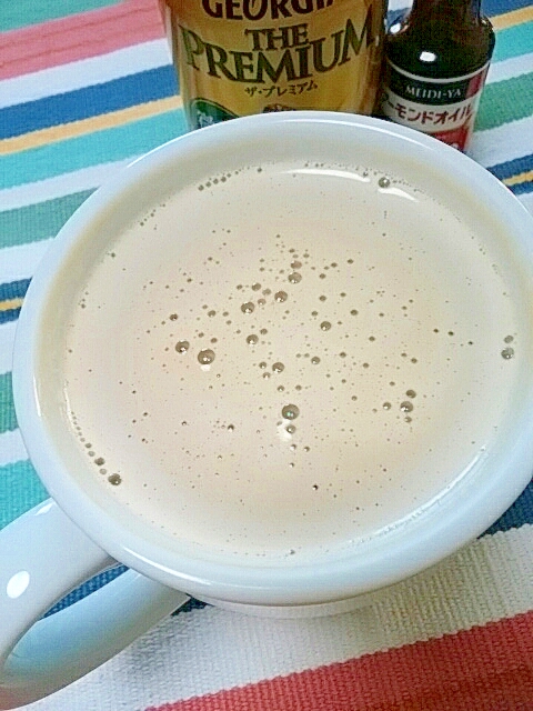 ホッと☆酒粕入り杏仁風きなこカフェオレ♪