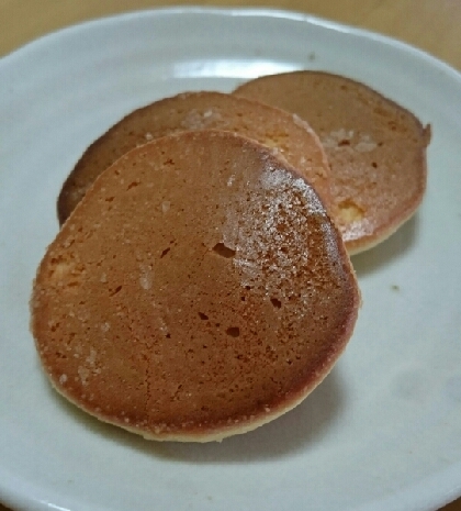 少し厚めになりましたがまさに市販の卵せんべいの味！！美味しかったです。子供たちにも好評でした！