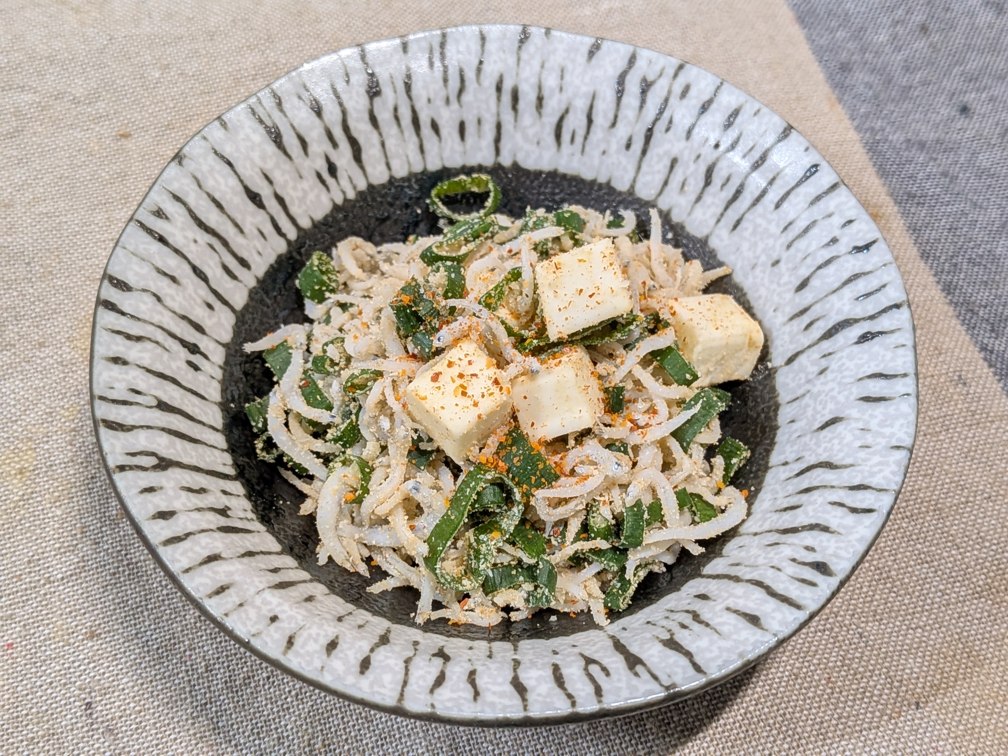 国産チーズDe〜しらす✱九条ねぎ きな粉チーズ和え