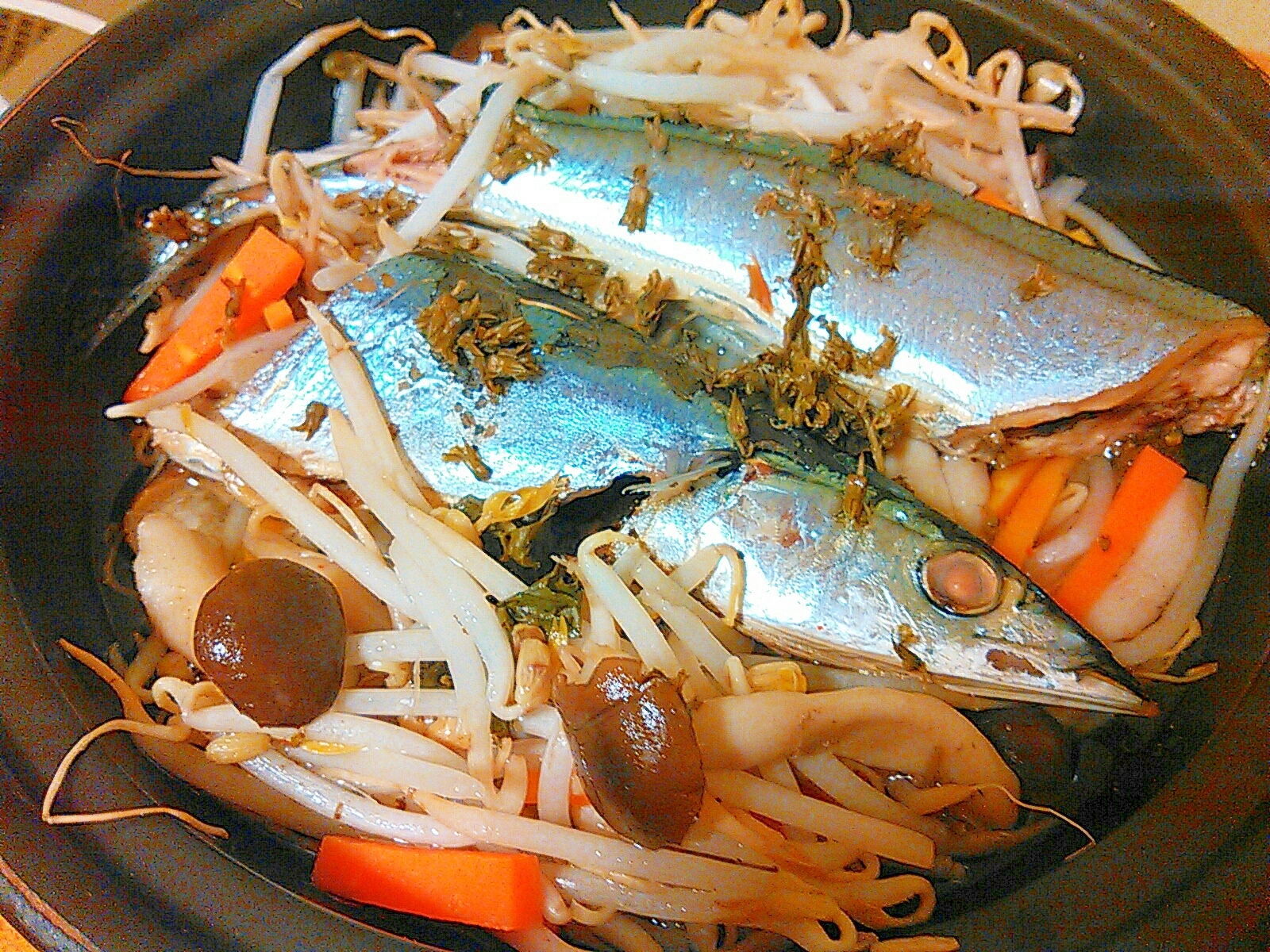 厚岸秋刀魚&秋野菜の蒸し焼き