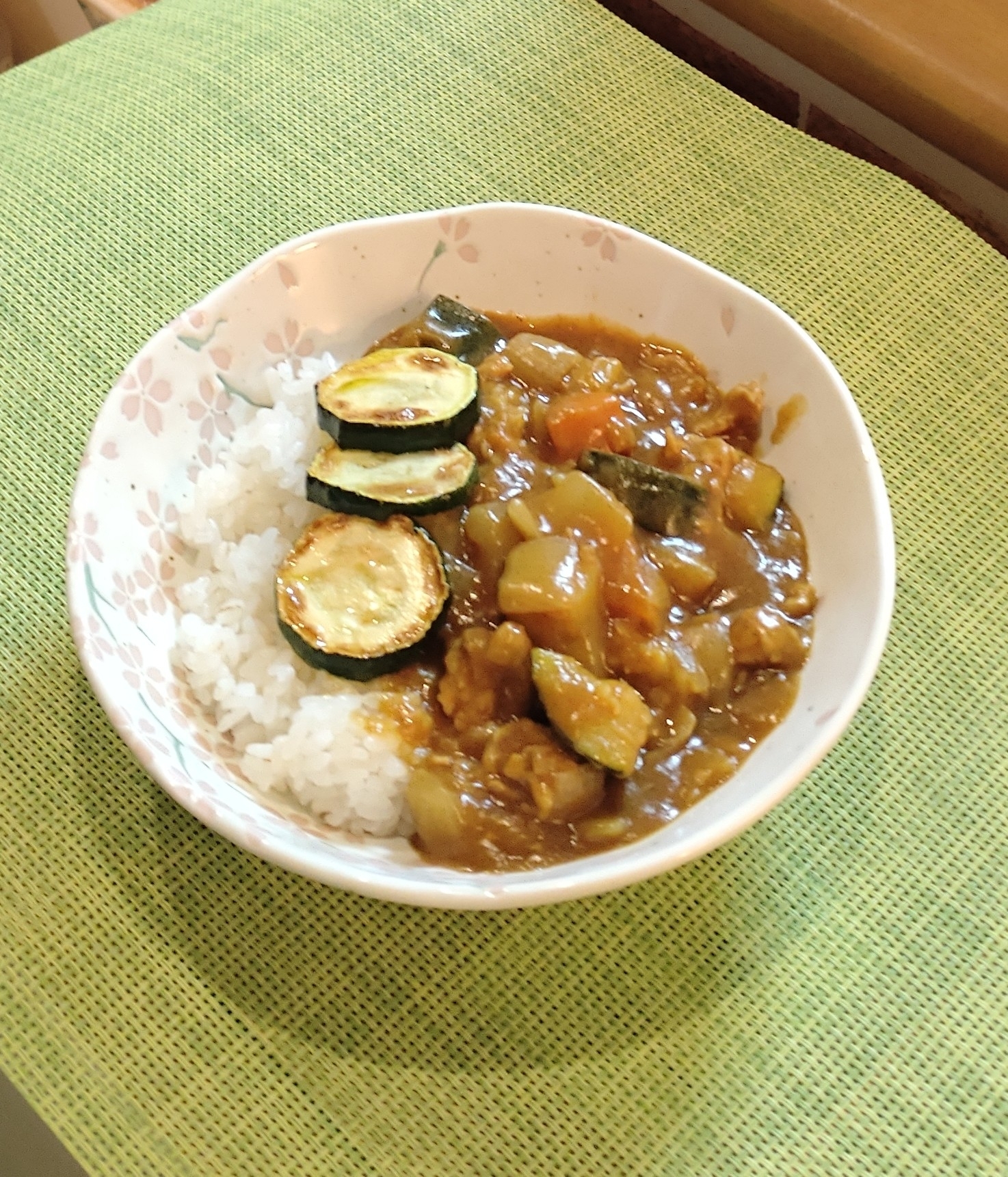 ズッキーニと豚肉のカレーライス