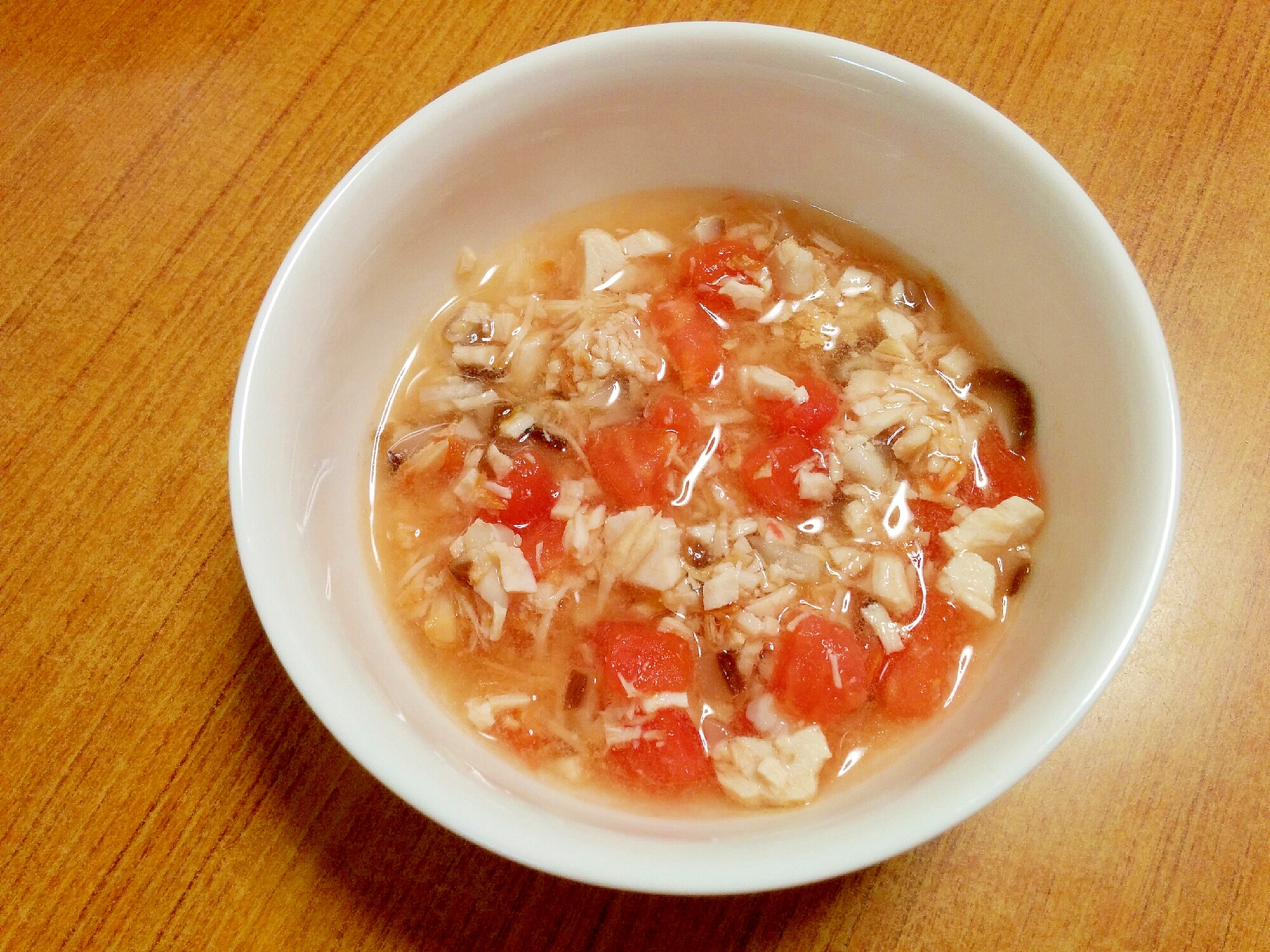 【離乳食】鶏肉とトマトの味噌汁