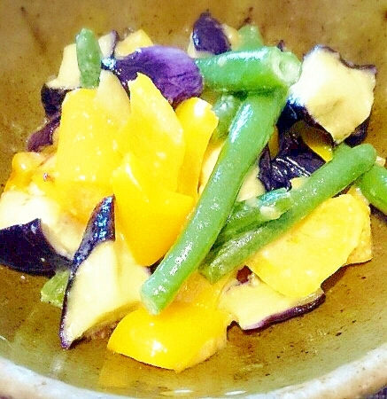 夏野菜のマヨ生姜味噌炒め