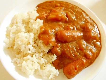 ウインナーでカレーライス