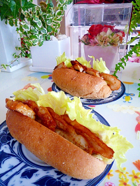 ちくわの照り焼きドックサンド レシピ 作り方 By 帰って来たvan 楽天レシピ