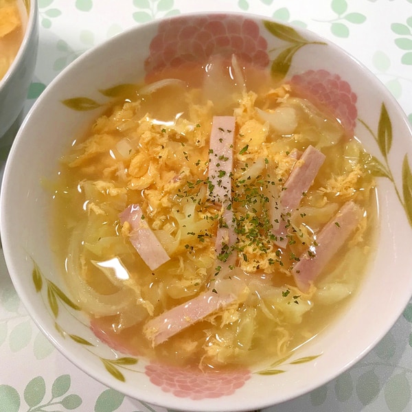キャベツとハムの卵スープ レシピ 作り方 By もぐもぐばばち 楽天レシピ キャベツとハムの卵スープ レシピ 作り方 By もぐもぐばばち 楽天レシピ