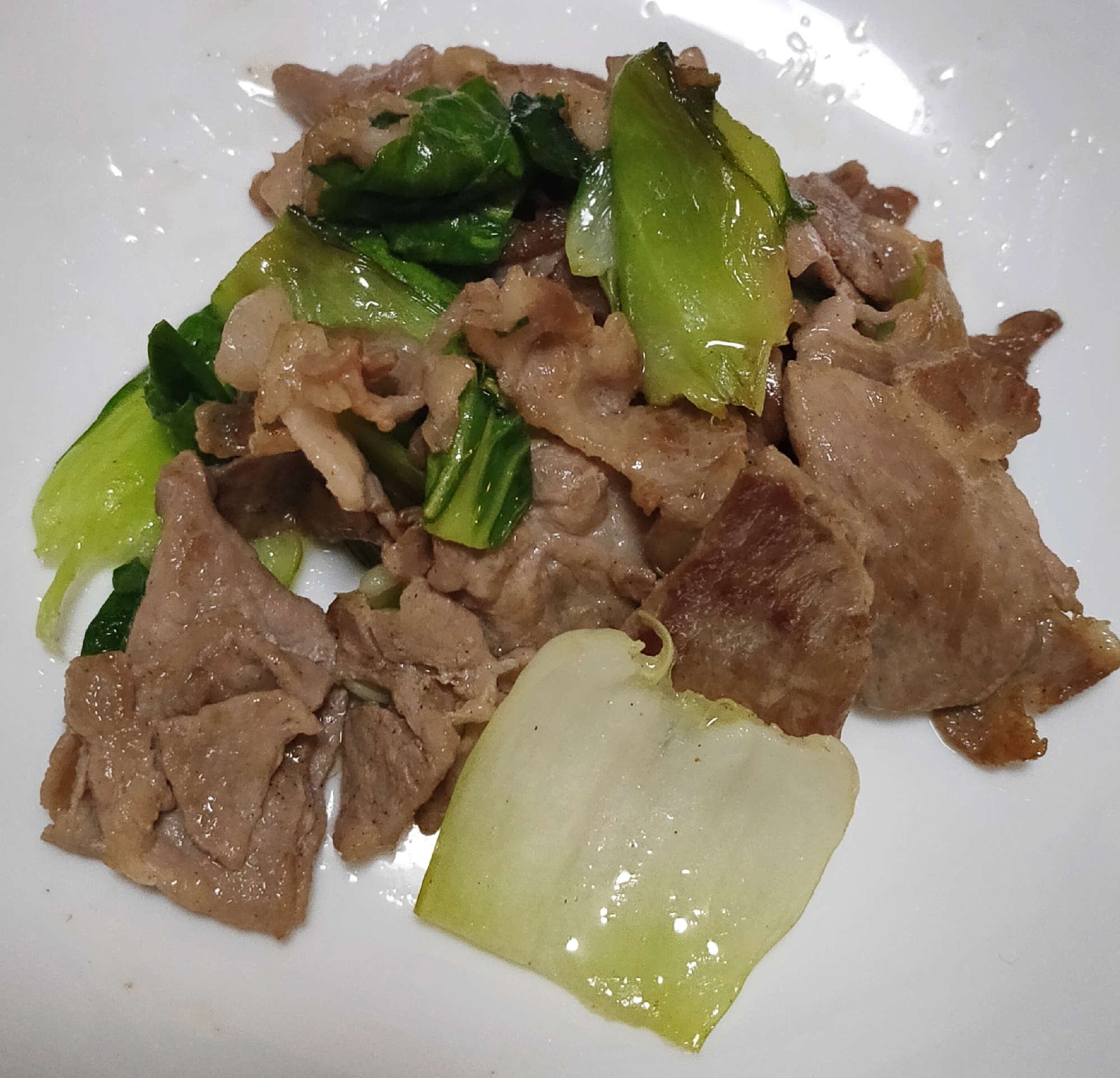 豚肉とチンゲン菜の炒め物
