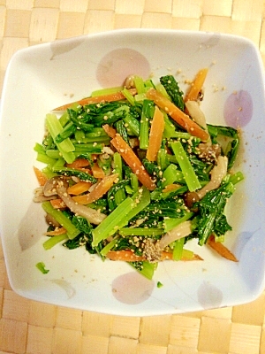小松菜と人参・しめじの和え物 レシピ・作り方 by koko0730｜楽天レシピ