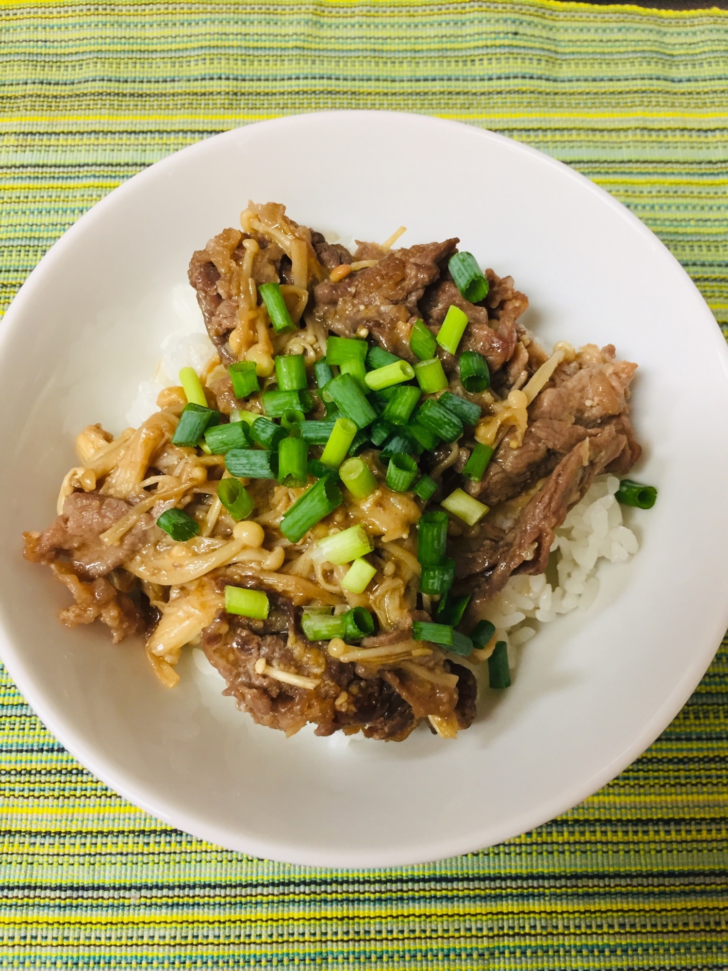 味噌風味牛丼