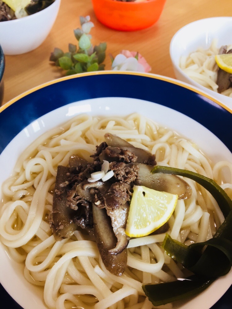 美味しい牛肉ごぼうで♡肉うどん