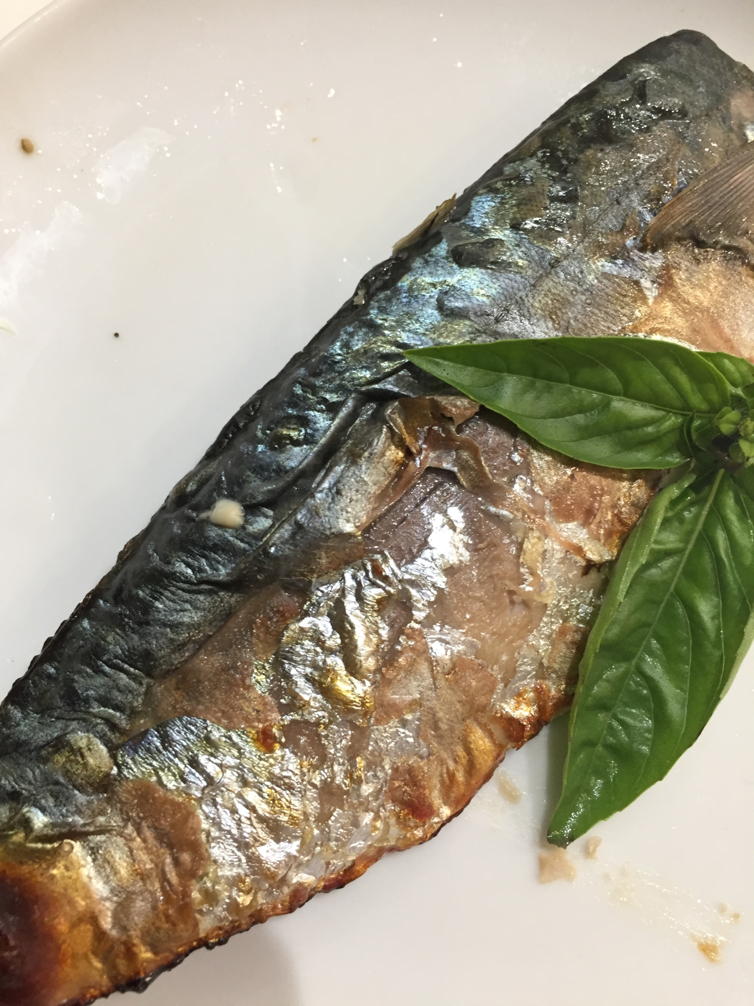 爽やか真鯖のバジル塩焼き