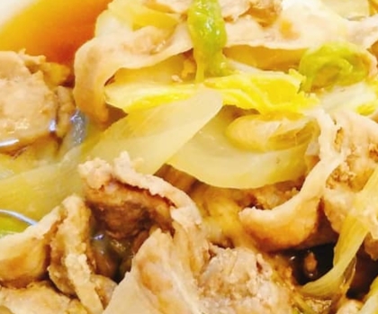糸こんにゃく多め♪白菜と糸こんにゃくと豚肉の煮物☆