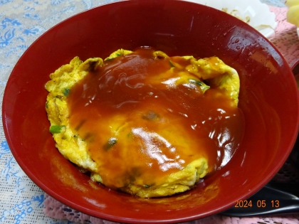 ご飯にかけても美味！ニラ玉甘酢あんかけ