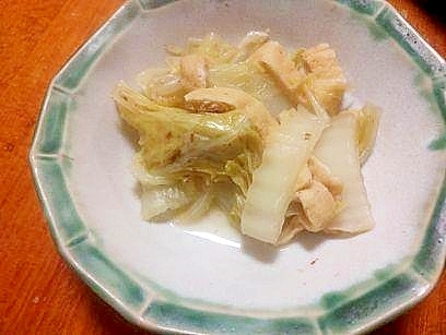 白菜と　あげの　炊いたん