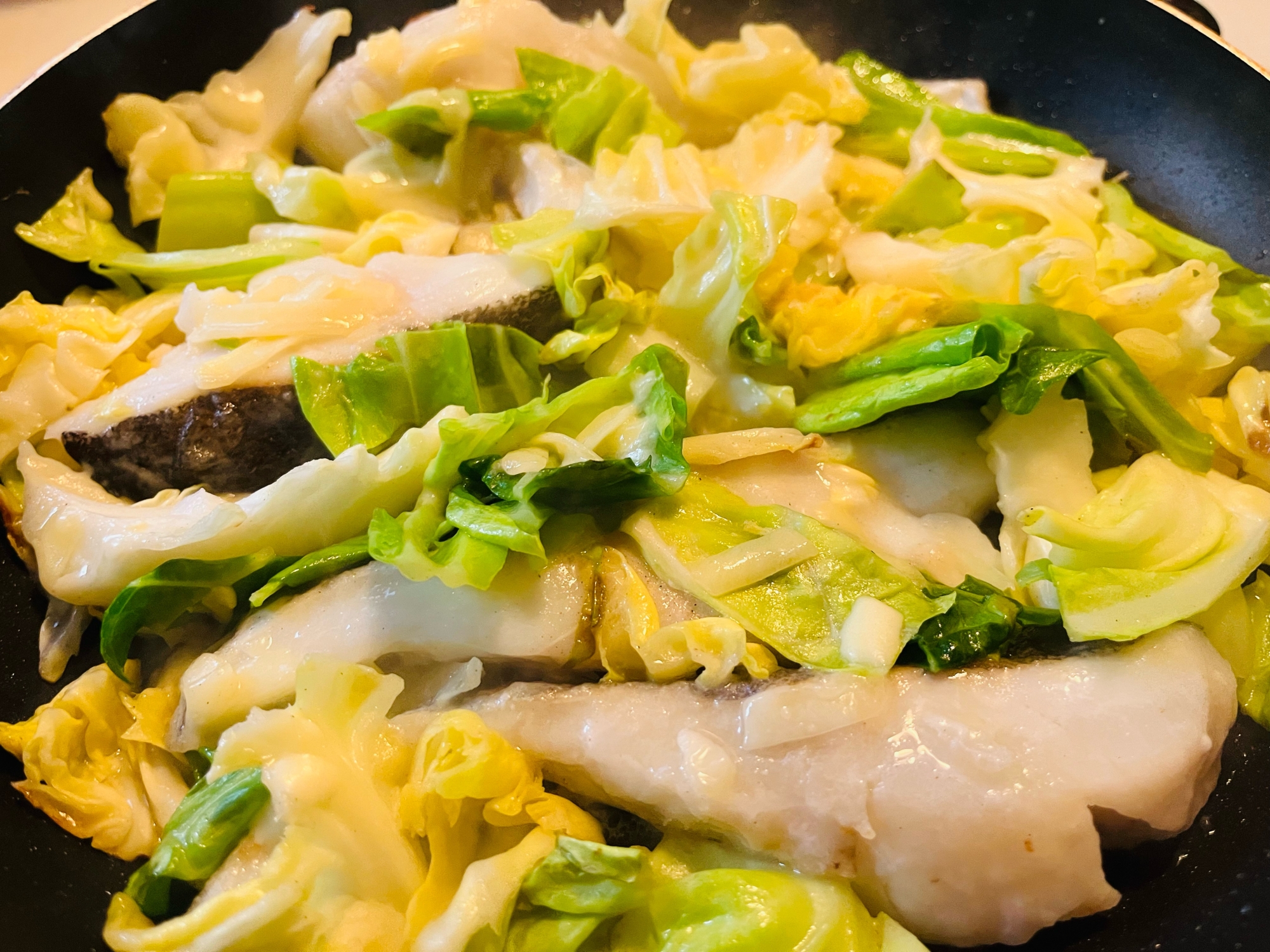 タラとキャベツの中華蒸し