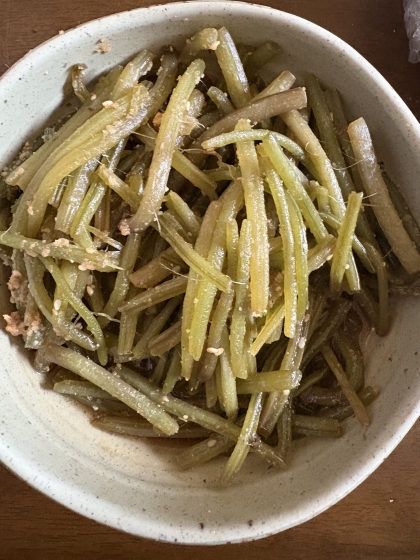 芋のつるのきんぴら炒め