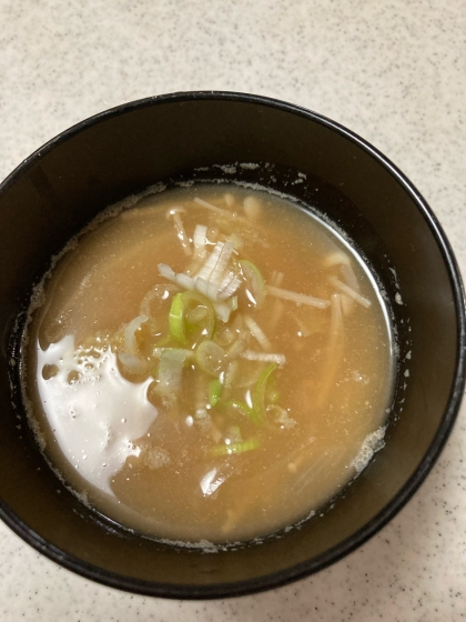 大根と長ネギえのきの味噌汁