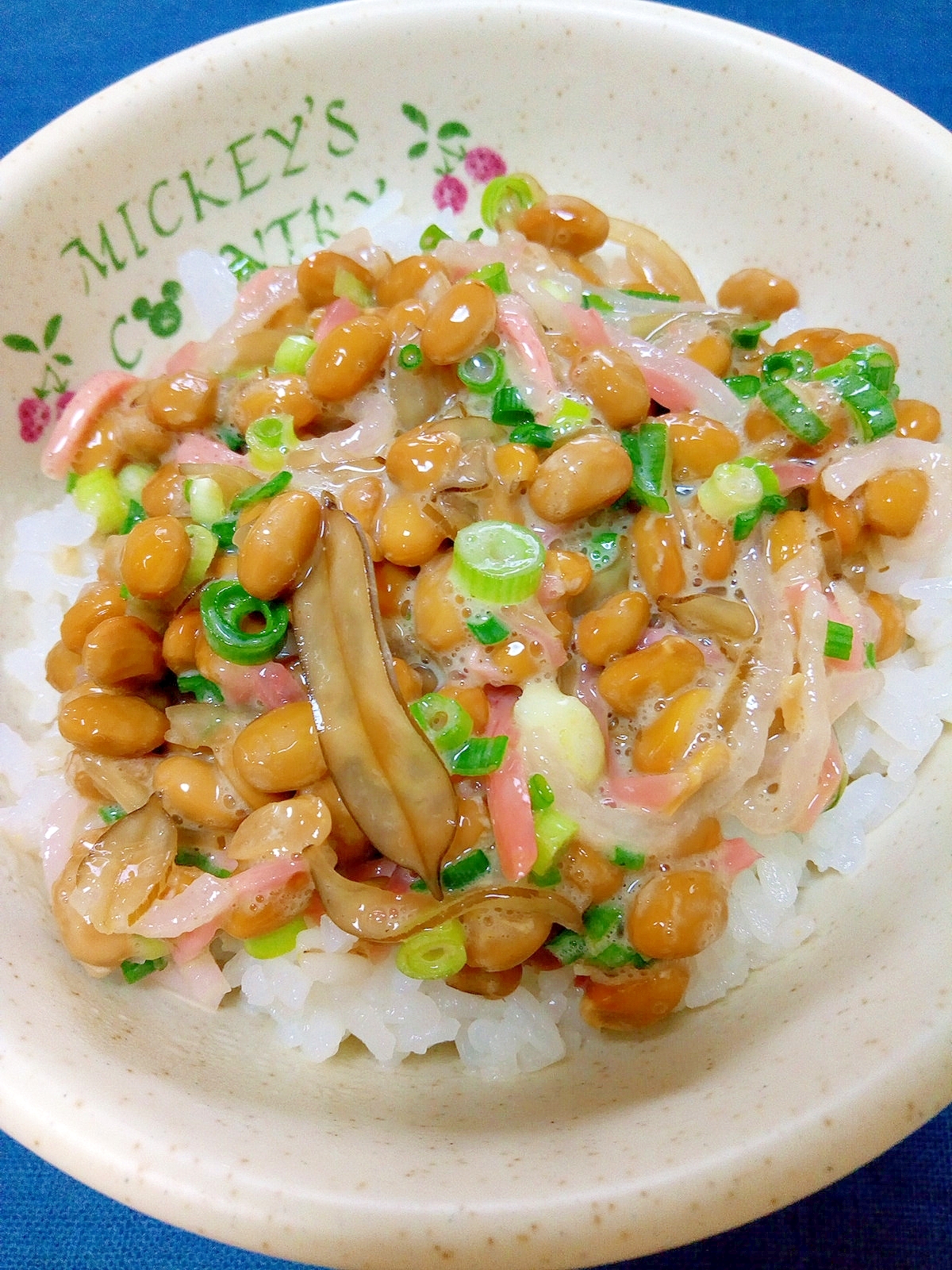納豆の食べ方-紅生姜＆茎わかめ♪