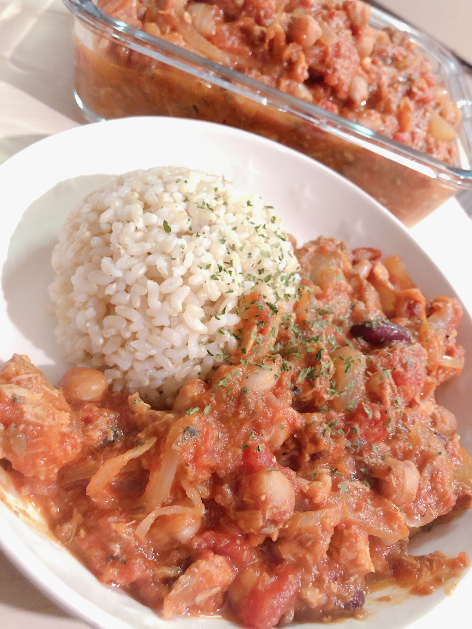 さば缶と豆のトマト煮⭐️