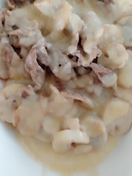 ほくほく食感☆豚肉と里芋のチーズ焼き