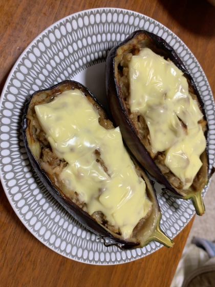 チーズがとろ～り♪米茄子のツナ味噌グラタン