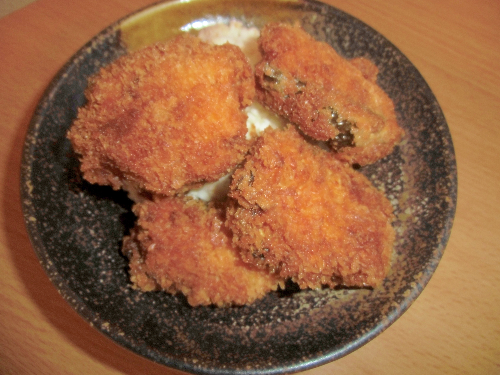 マヨ肉詰めピーマンフライ丼