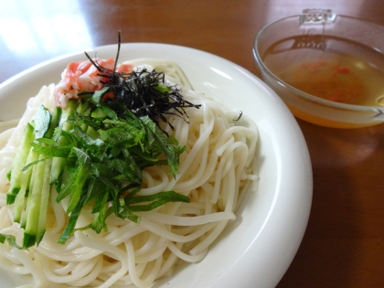 豆乳ダレと梅ダレ！コクうま～つけ麺風冷やしそうめん