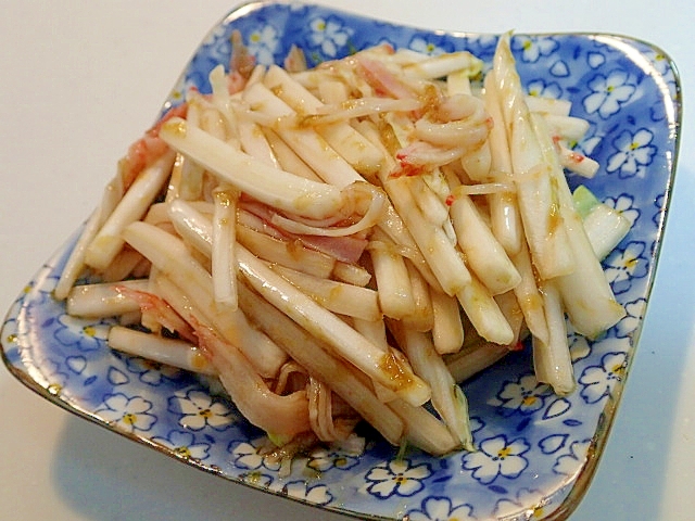 芯白菜とシーサラダの海苔佃煮・塩麹和え