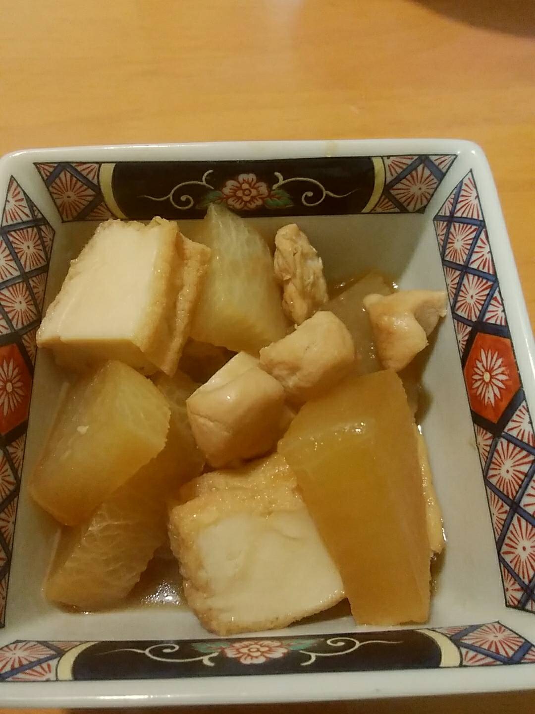 厚揚げとササミの煮物