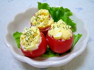 可愛い☆玉子とミニトマトのプチサラダ