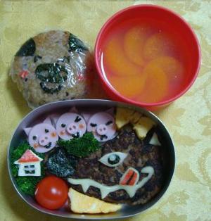 キャラ弁 オオカミさんと３匹の子ブタ レシピ 作り方 By Komamen 楽天レシピ