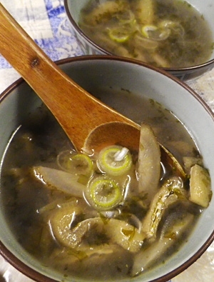 ごぼう焼き海苔味噌汁